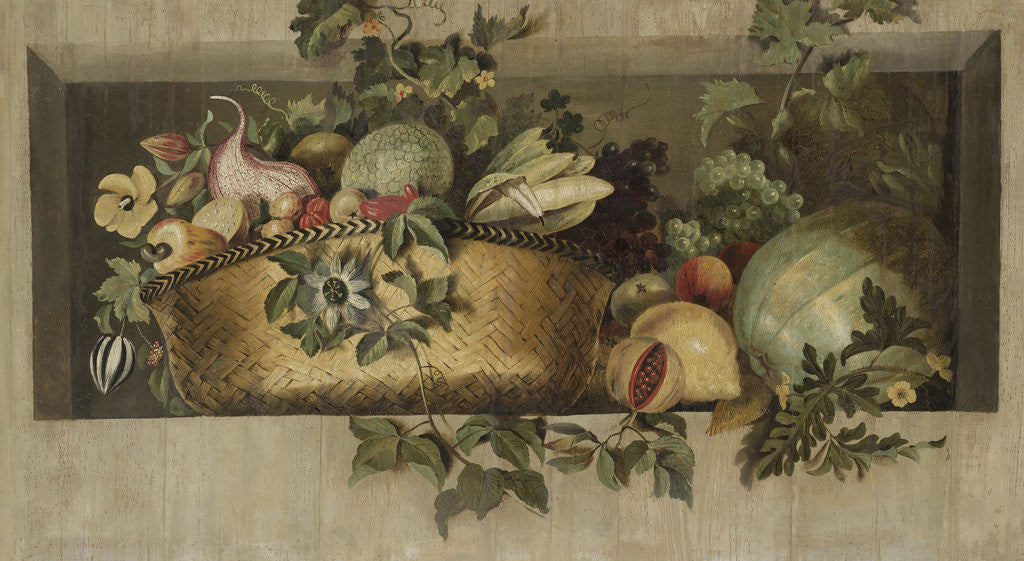 Detail of Still Life with Fruit and Flower Garlands by Jacob van Campen