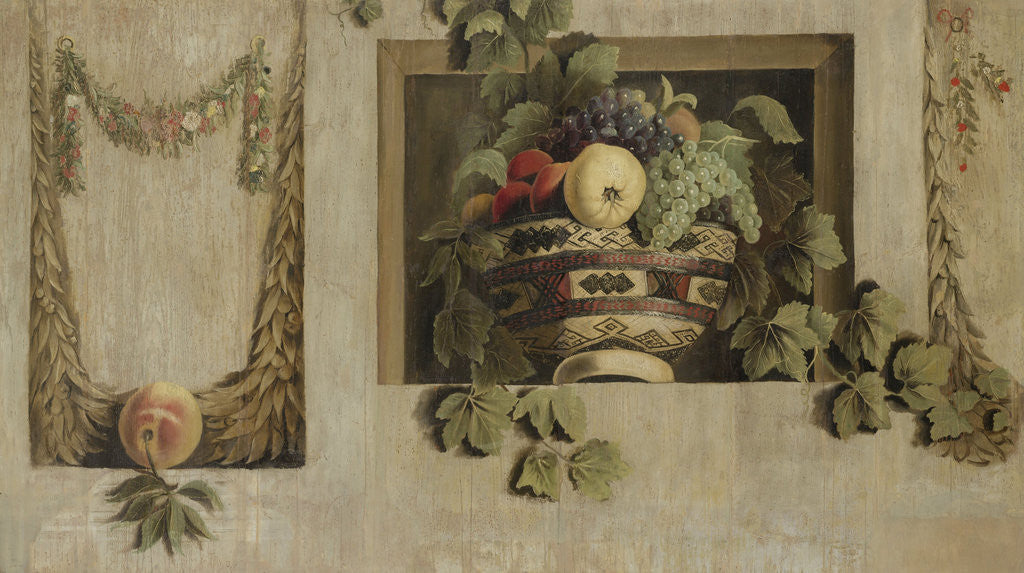 Detail of Still Life with Fruit and Flower Garlands by Jacob van Campen