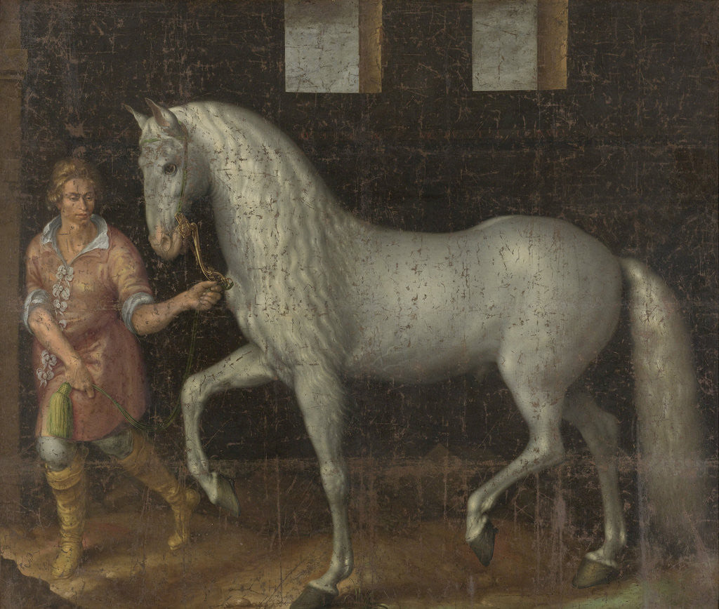 Detail of Spanish Warhorse Captured at the Battle of Nieuwpoort by Lodewijk Günther of Nassau-Siegen from Archduke Albert of Austria by Jacob de Gheyn II