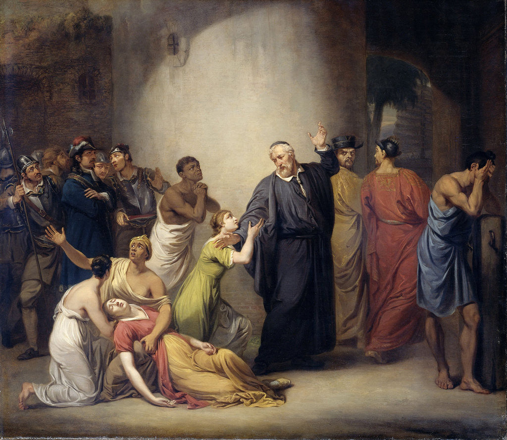 Detail of The Self-Sacrifice of Pastor Antonius Hambroek on Formosa, 1662 by Jan Willem Pieneman