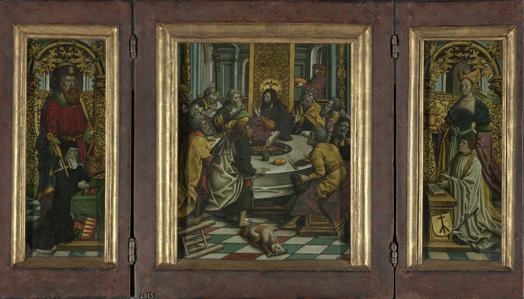 Detail of Triptych with the Last Supper and Donors by Anonymous