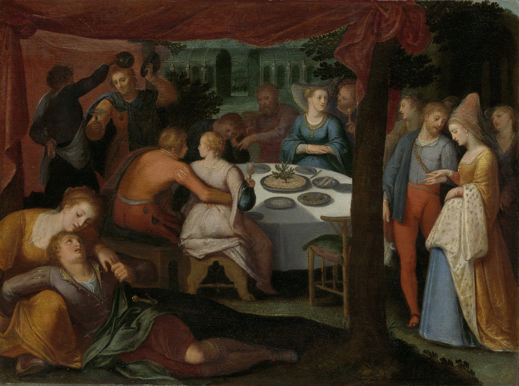 Detail of Evening Meal in the Woods by Otto van Veen