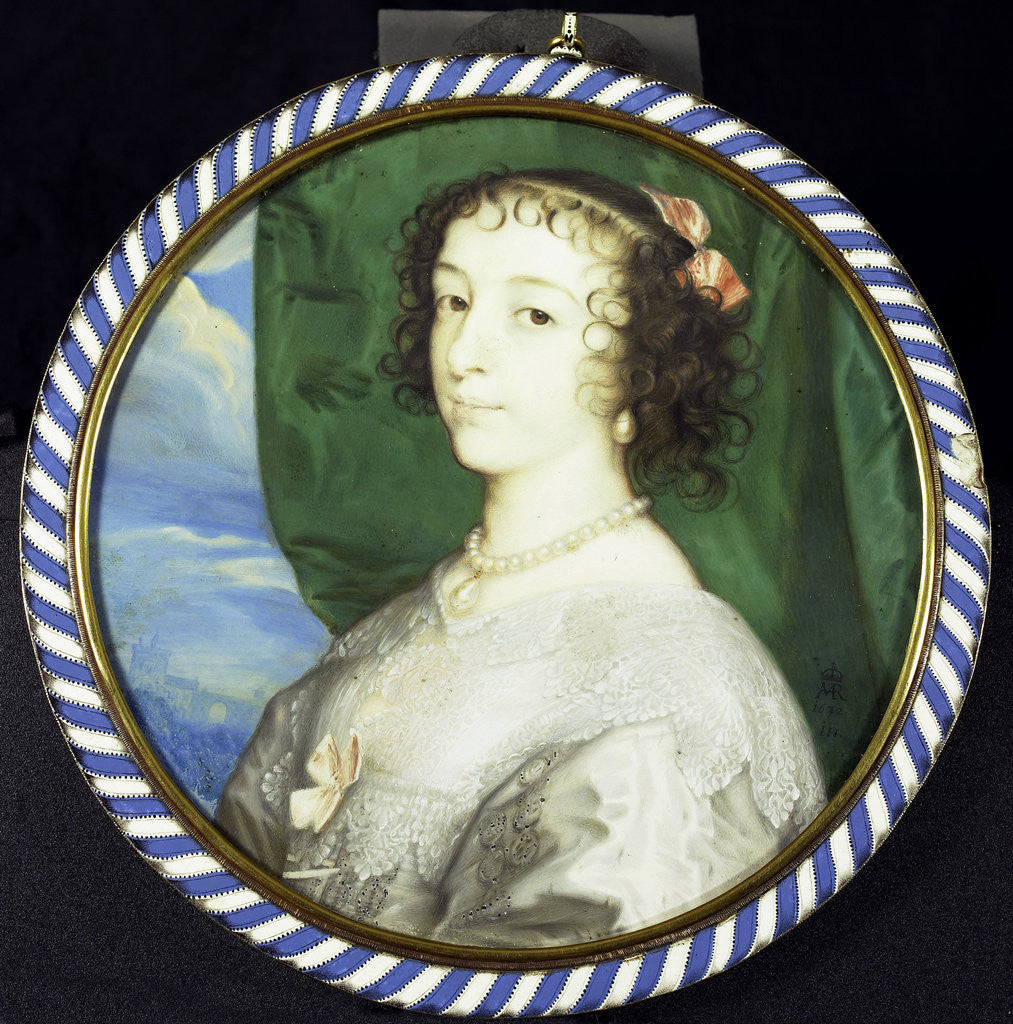 Detail of Henriëtte Maria of France by John Hoskins
