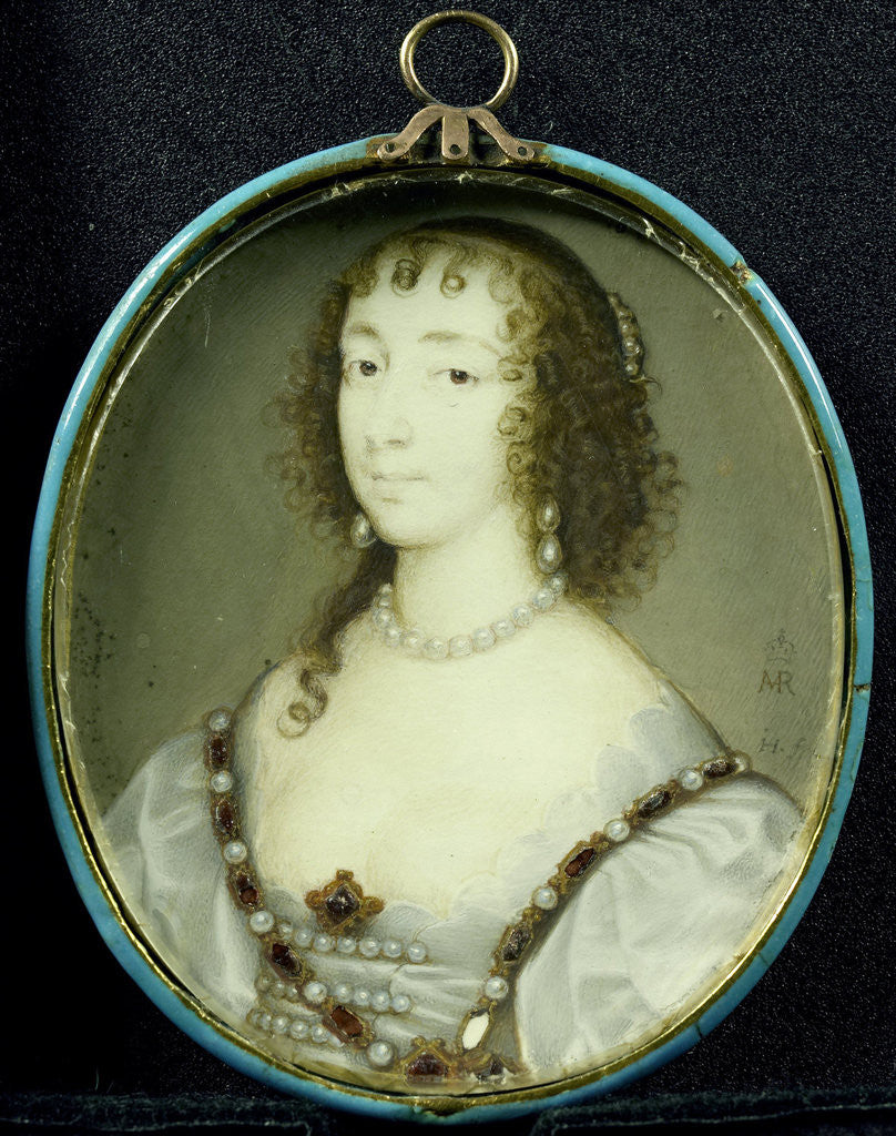Detail of Henriëtte Maria of France by John Hoskins