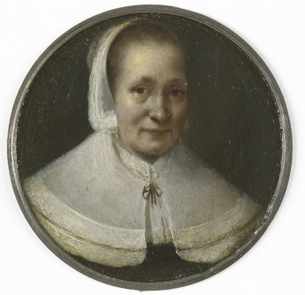 Detail of Portrait of a woman of fifty by Gerrit Lundens