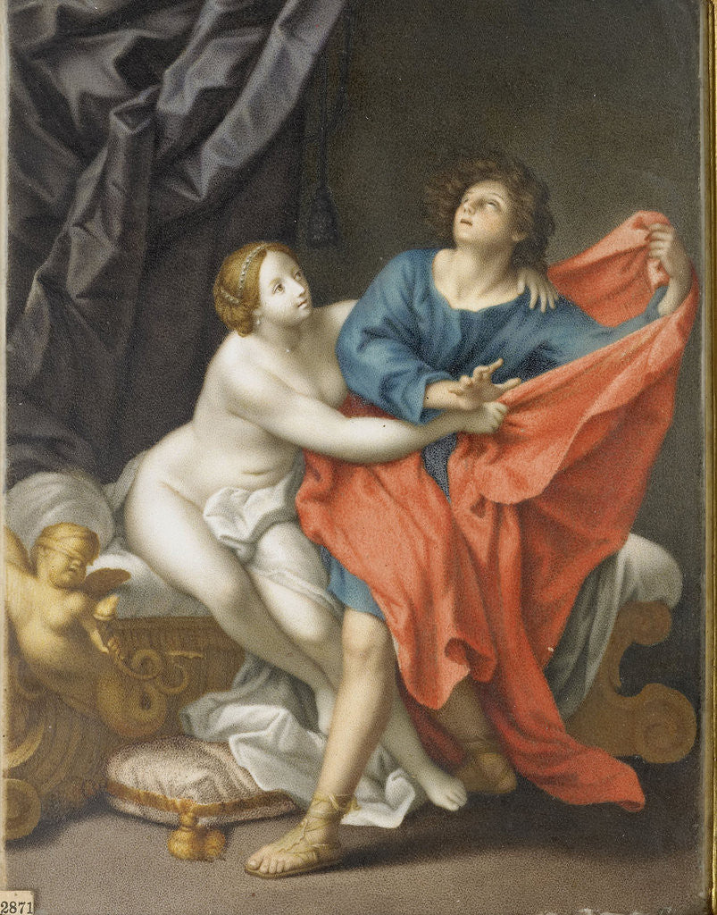 Detail of Joseph and Potiphar's wife by Felice Ramelli