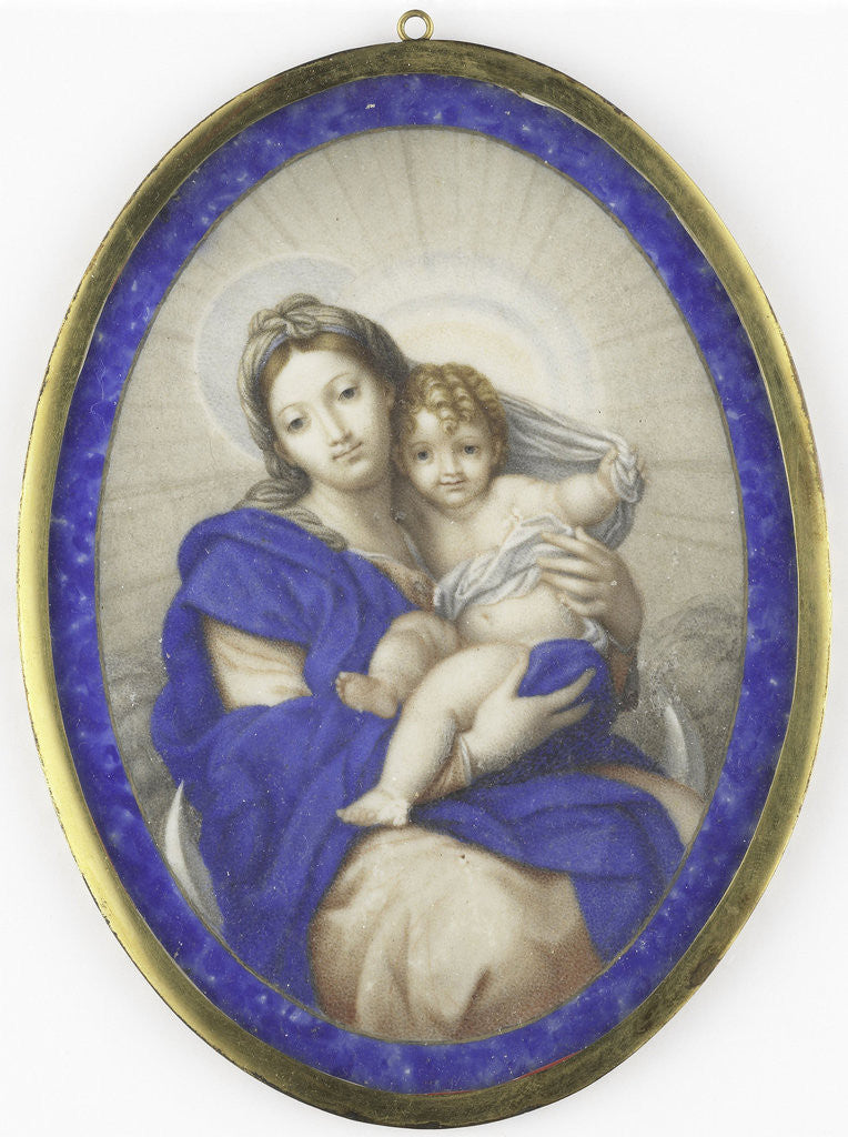 Detail of Madonna on the crescent moon by Felice Ramelli