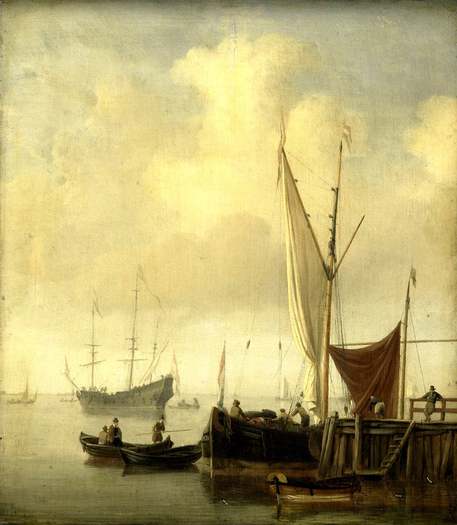 Detail of A Harbor by Willem van de Velde II