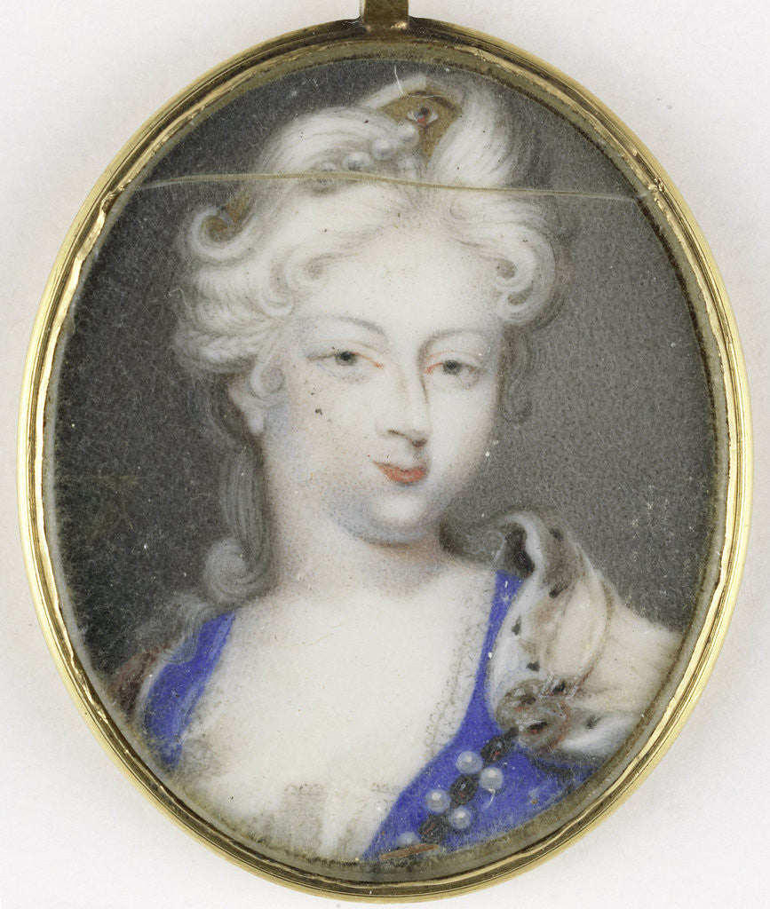 Detail of Portrait of a woman, presumably Christiane Charlotte of Württemberg by Anonymous