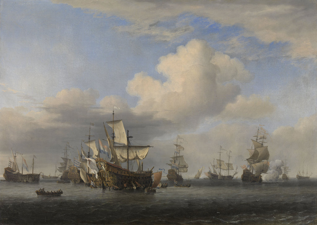 Detail of Captured English Ships after the Four Days Battle by Willem van de Velde II