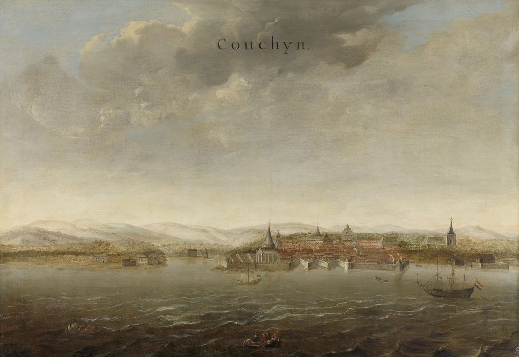 Detail of View of Cochin on the Malabar Coast of India by Johannes Vinckboons