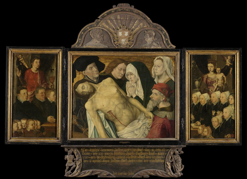 Detail of Memorial Triptych, formerly called the Gertz Memorial Triptych by Anonymous