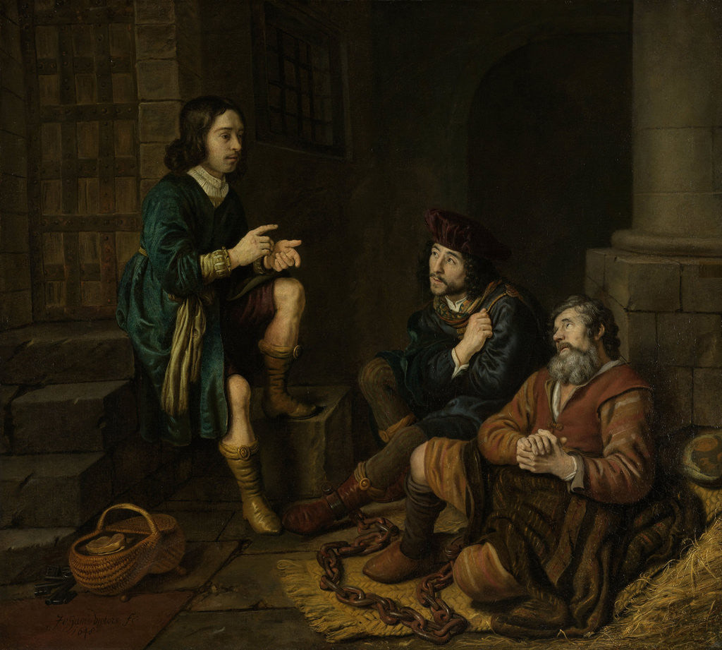 Detail of Joseph Interprets the Dreams of the Baker and the Butler by Jan Victors