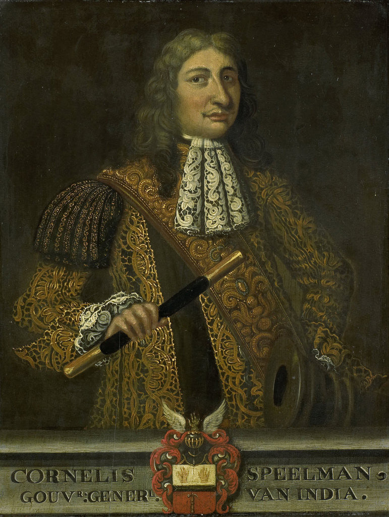 Detail of Portrait of Cornelis Speelman, Governor-General of the Dutch East Indies by Martin Palin
