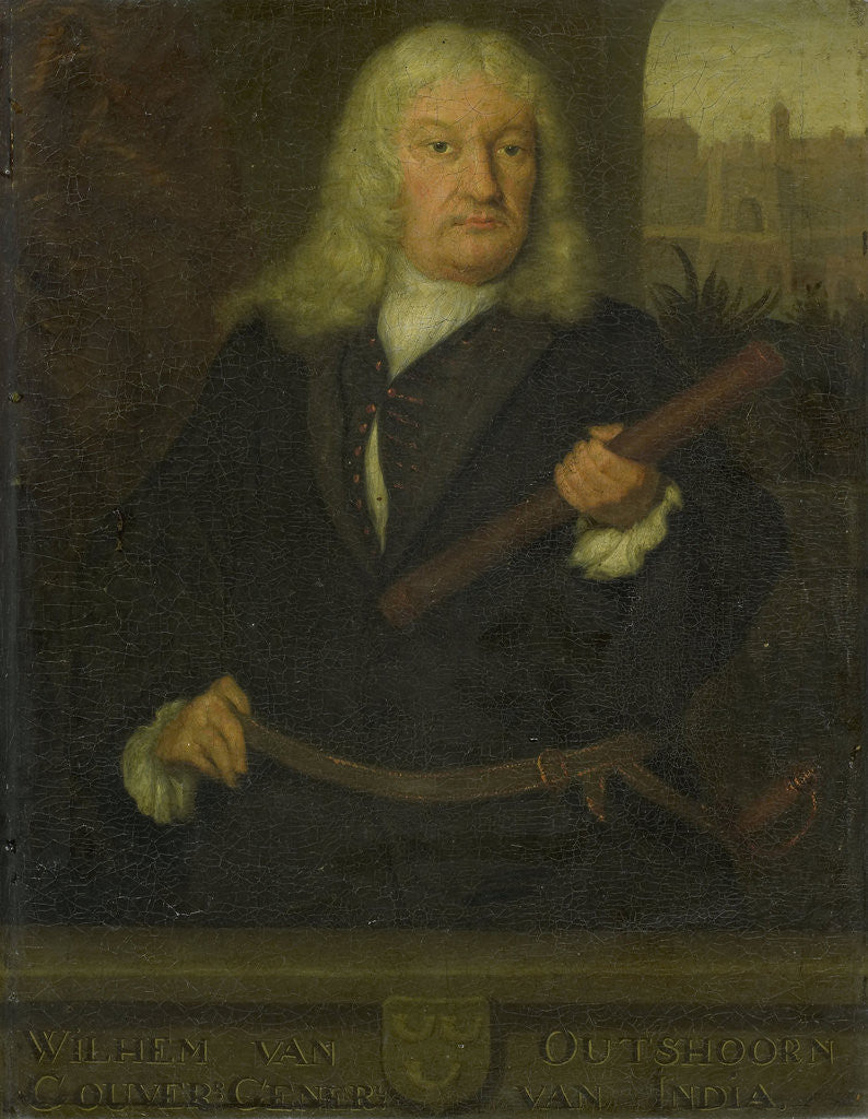 Detail of Portrait of Willem van Outhoorn, Governor General of the Dutch East Indies by David van der Plas