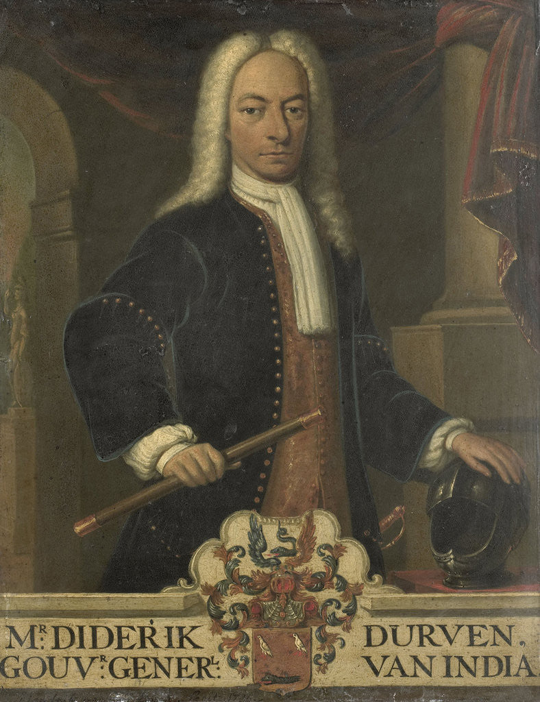 Detail of Portrait of Diederik van Durven, Governor-General of the Dutch East Indies by Hendrik van den Bosch