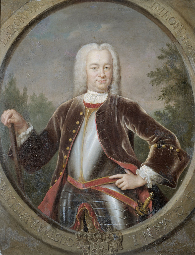 Detail of Portrait of Gustaaf Willem, Baron van Imhoff, Governor-General of the Dutch East India Company by Jan Maurits Quinkhard