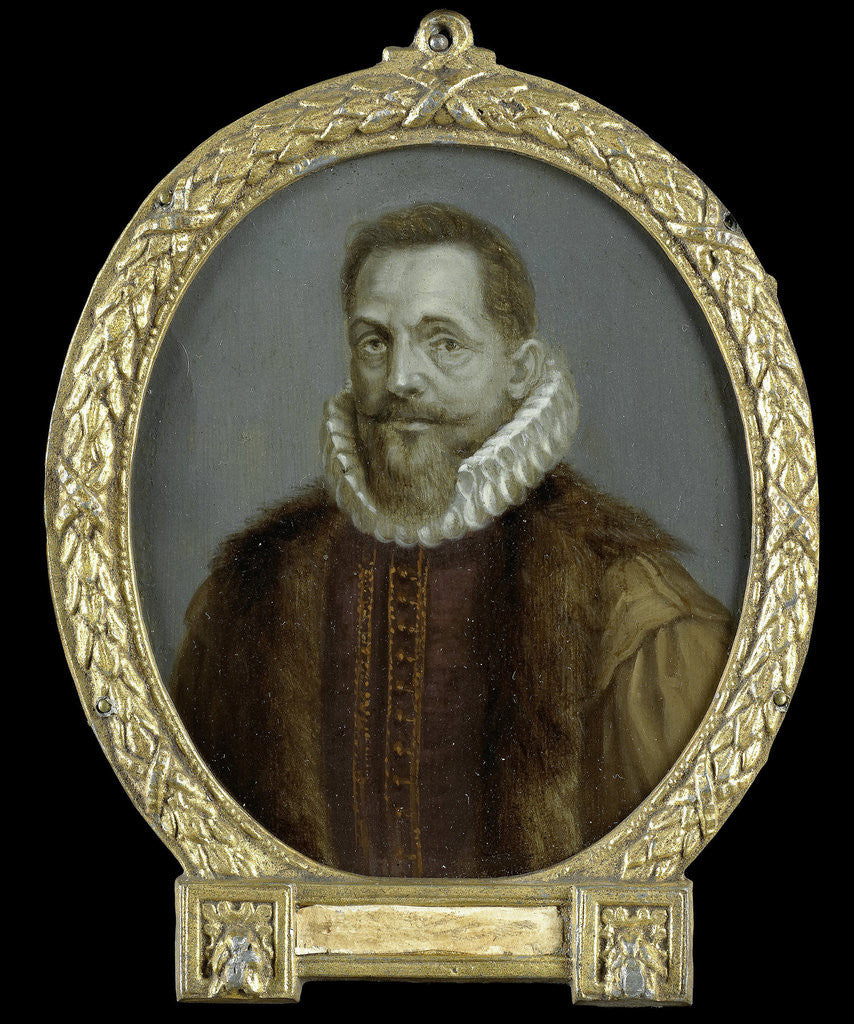 Detail of Portrait of Petrus Bertius, Professor at Leiden The Netherlands by Arnoud van Halen