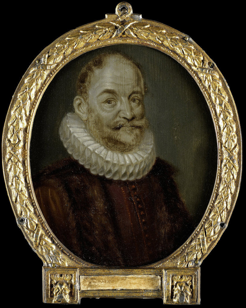 Detail of Portrait of Johannes Polyander à Kerckhoven, Professor of Theology in Leiden The Netherlands by Arnoud van Halen