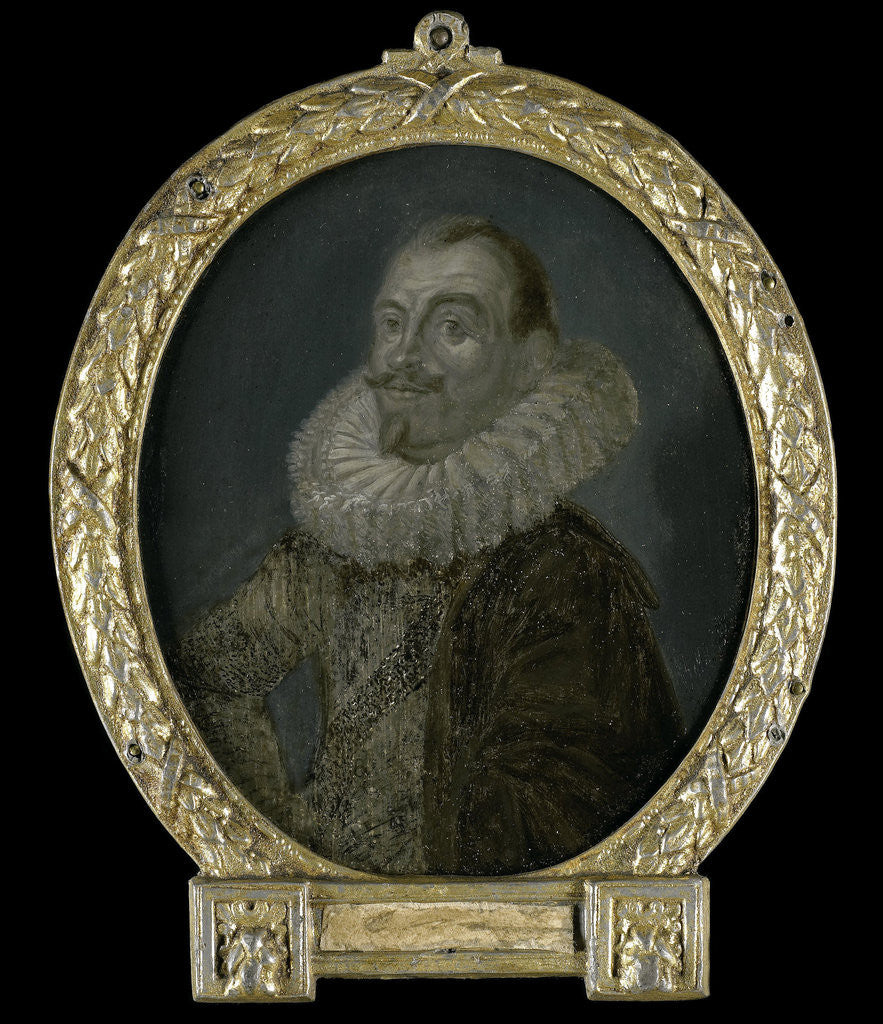 Detail of Portrait of Theodorus Rodenburgh, Diplomat and Dramatic Poet by Arnoud van Halen