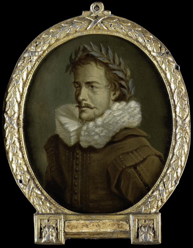 Detail of Portrait of Jan Janszoon Starter, Poet in Leeuwarden and Amsterdam by Arnoud van Halen