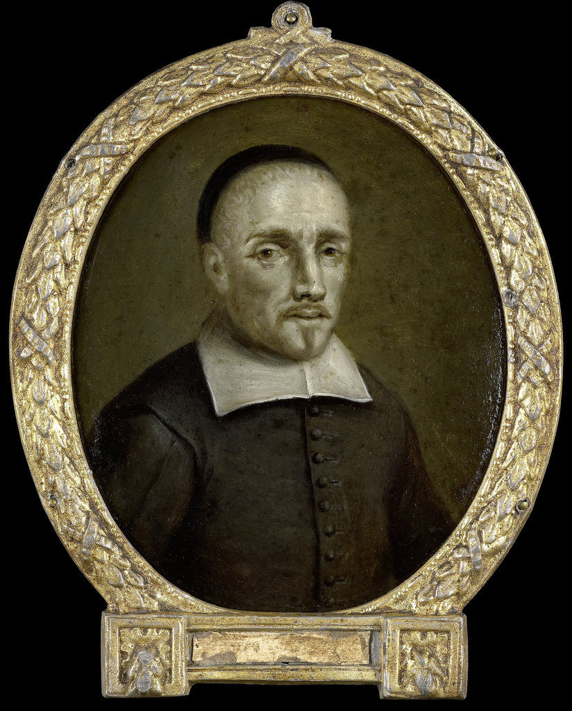 Detail of Portrait of Cornelis Hendriksz Udemans, Poet in Veere The Netherlands by Jan Maurits Quinkhard
