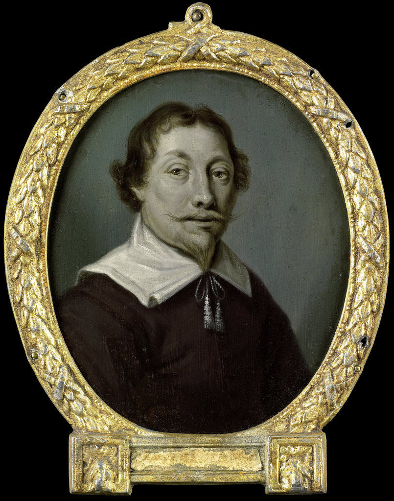 Detail of Portrait of Jan van der Veen, Pharmacist and Poet in Deventer The Netherlands by Arnoud van Halen