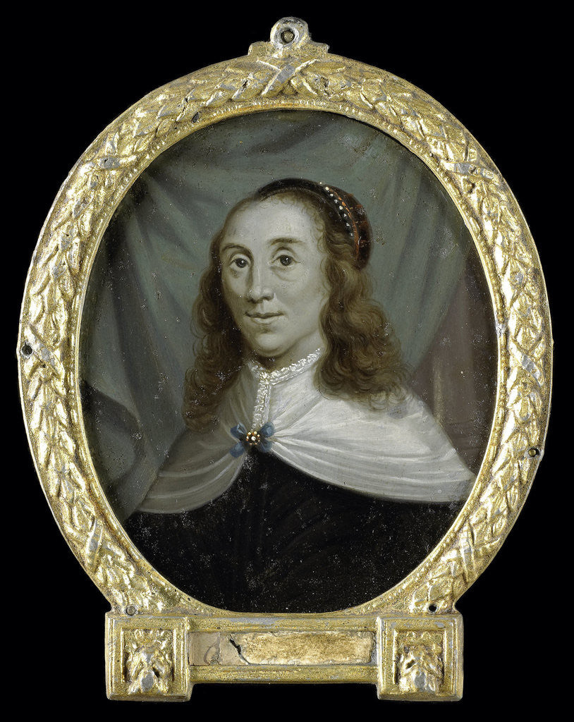 Detail of Portrait of Sibylle van Griethuysen, Poet in Groningen The Netherlands by Arnoud van Halen