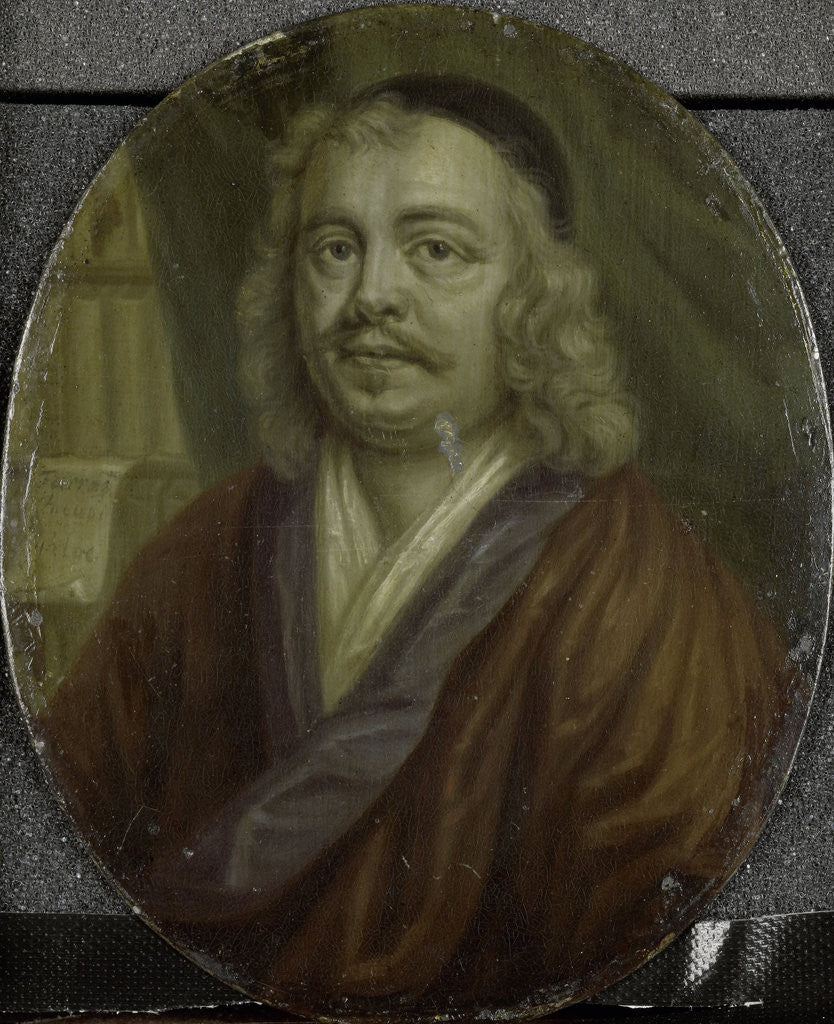 Detail of Portrait of Jacob Heiblocq, Rector of the Latin School in Amsterdam by Arnoud van Halen