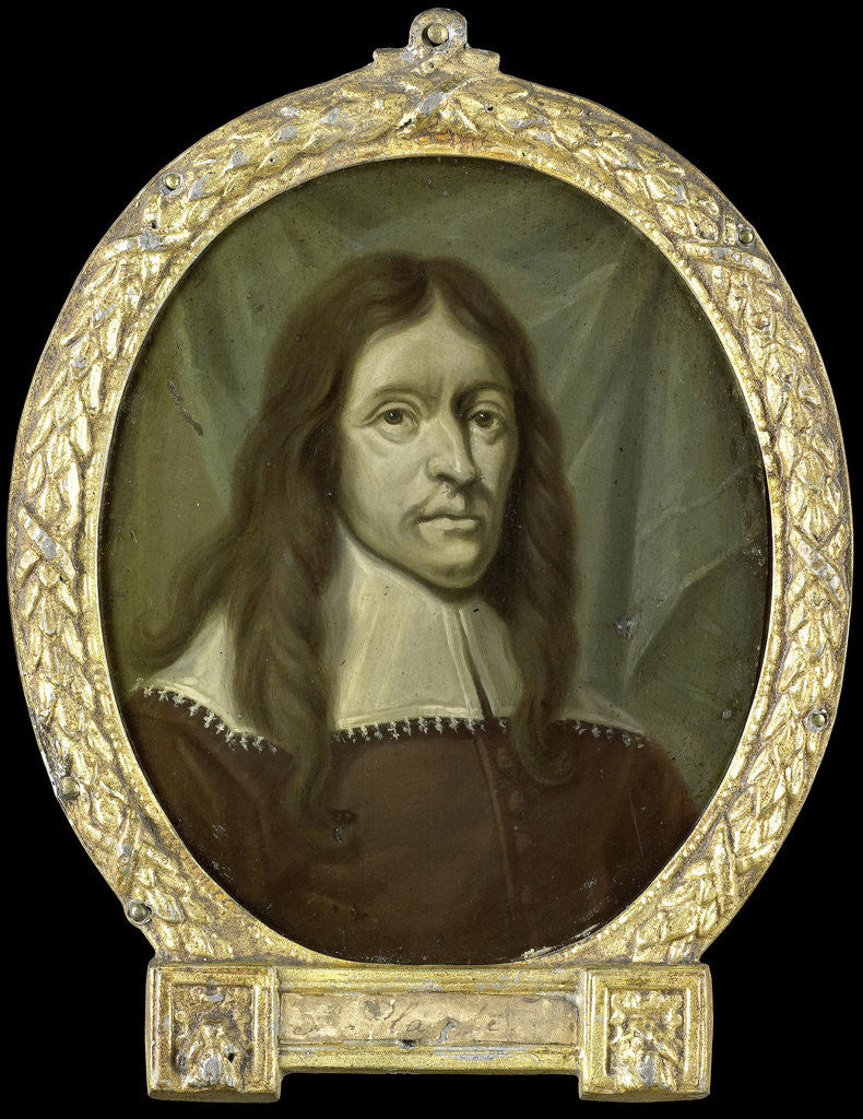 Detail of Portrait of Simon Abbes Gabbema, Historian of Friesland in Leeuwarden The Netherlands by Arnoud van Halen