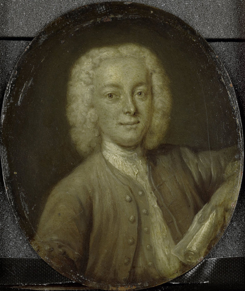 Detail of Portrait of Lucas Pater, Merchant and Poet in Amsterdam by Jan Maurits Quinkhard