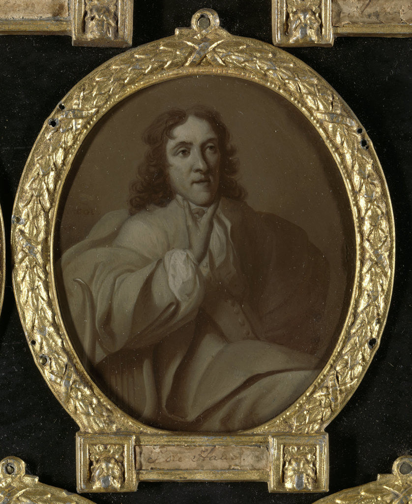 Detail of Portrait of Frans de Haes, Poet and Linguist in Rotterdam The Netherlands by Dionys van Nijmegen