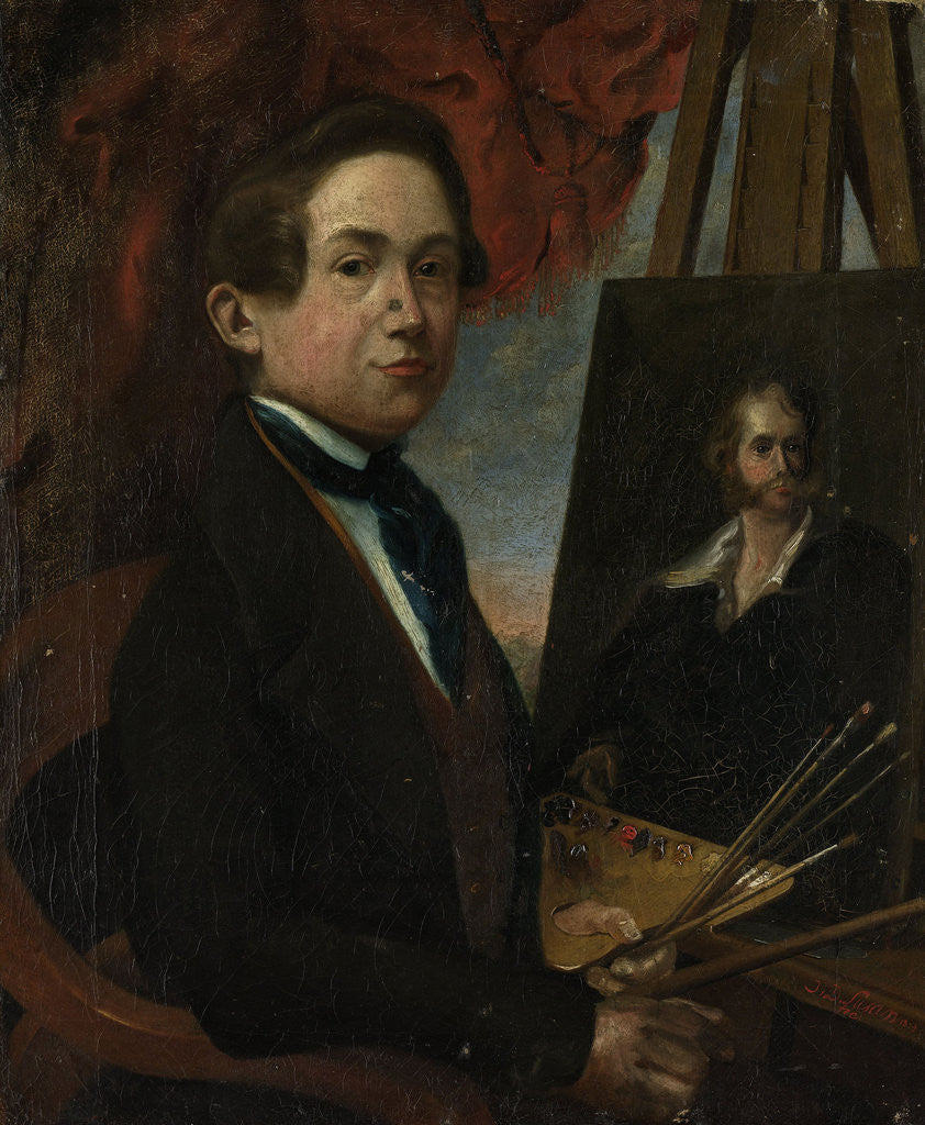 Detail of Self-Portrait by Johannes Daniël Susan