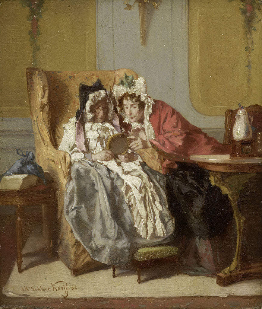 Detail of Two Women Admiring a Painting by Alexander Hugo Bakker Korff