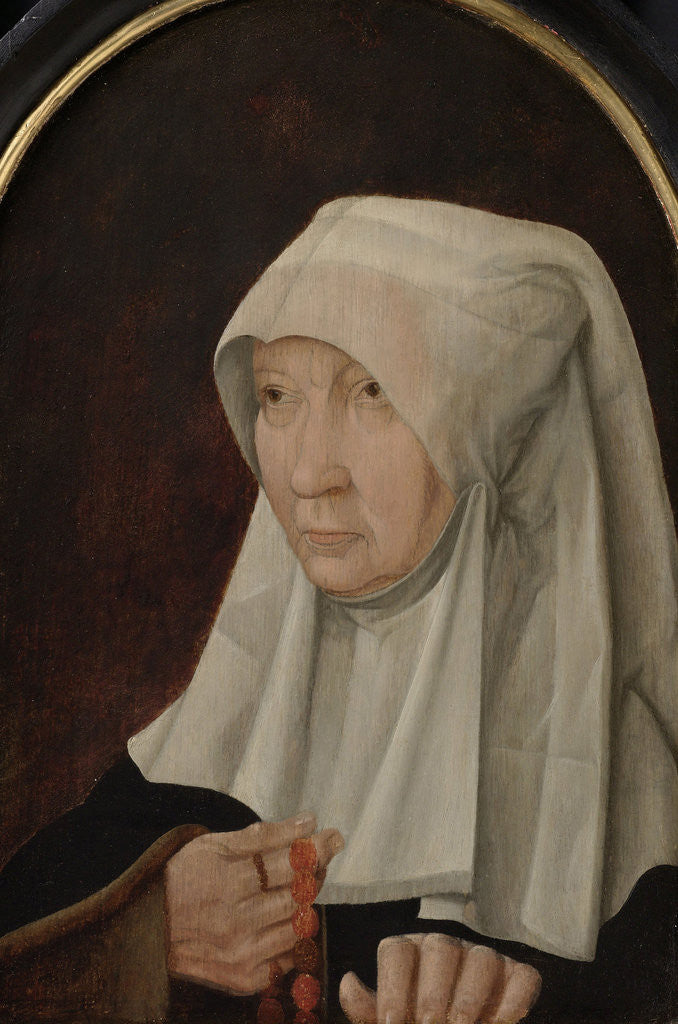 Detail of Portrait of Jacomina Claesdr van Ruyven, Wife of Arent Franckensz van der Mee by Anonymous