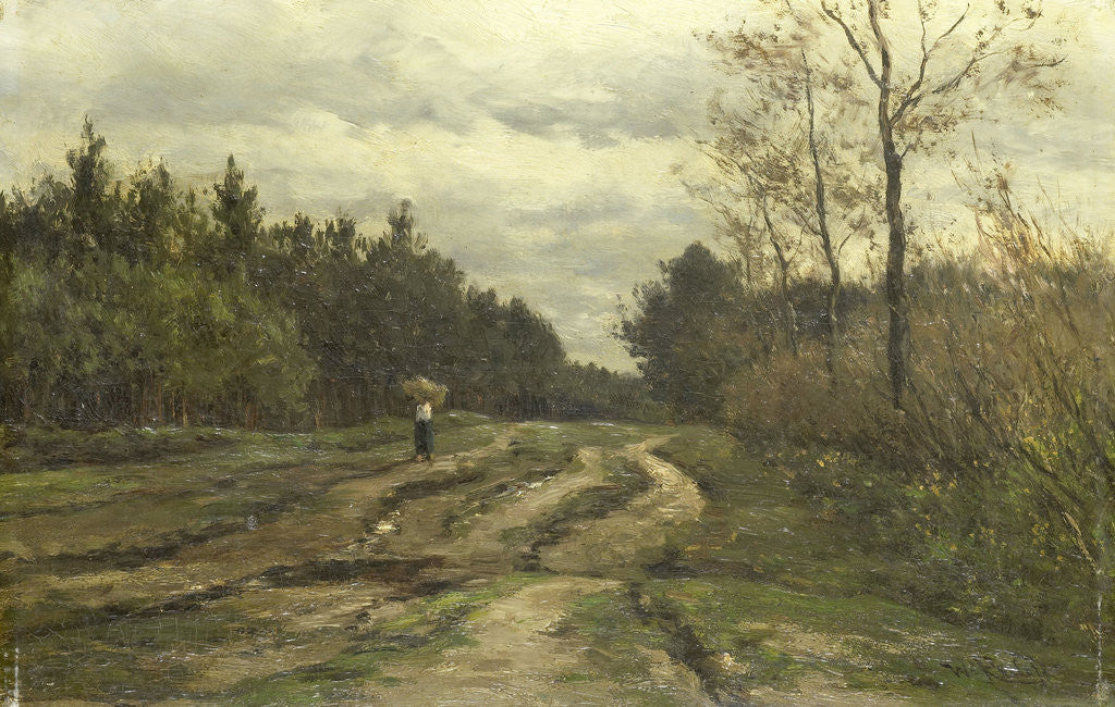 Detail of Country road near Laren, Noord-Holland by Willem Roelofs I