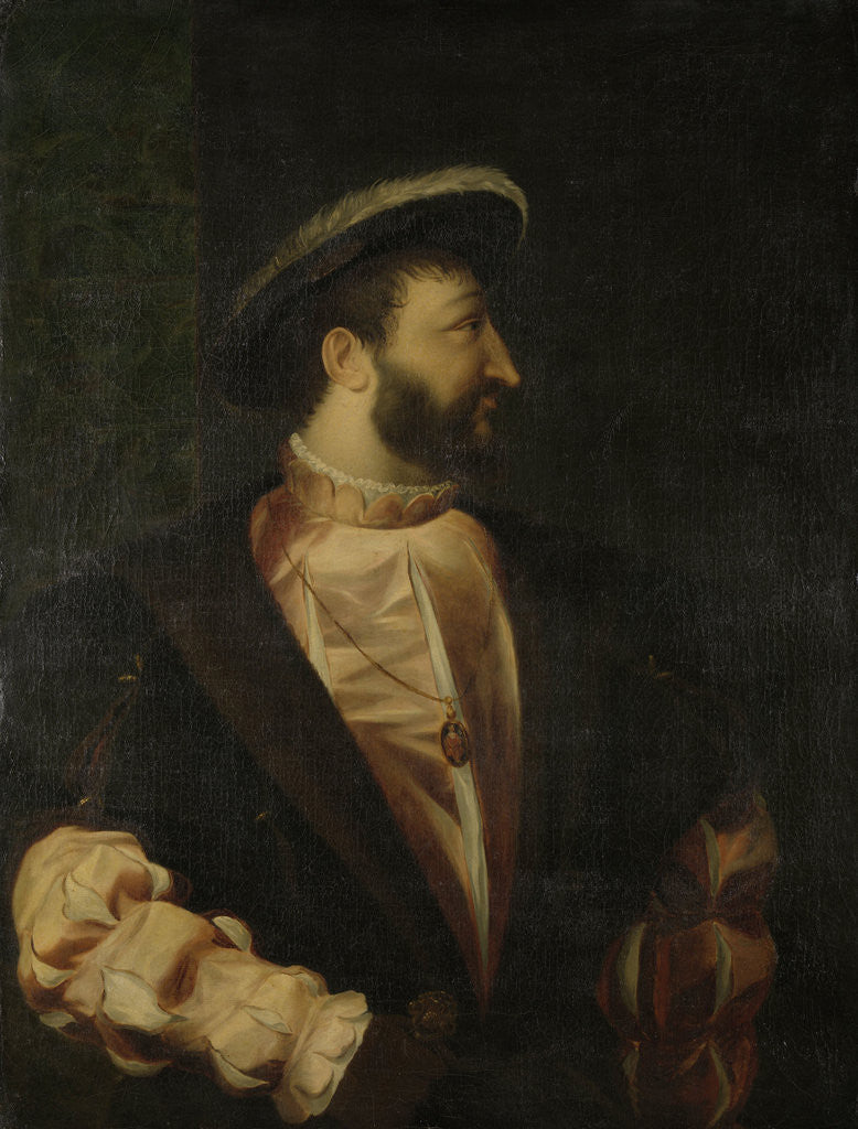Detail of Portrait of Francis I, King of France by Benjamin Wolff