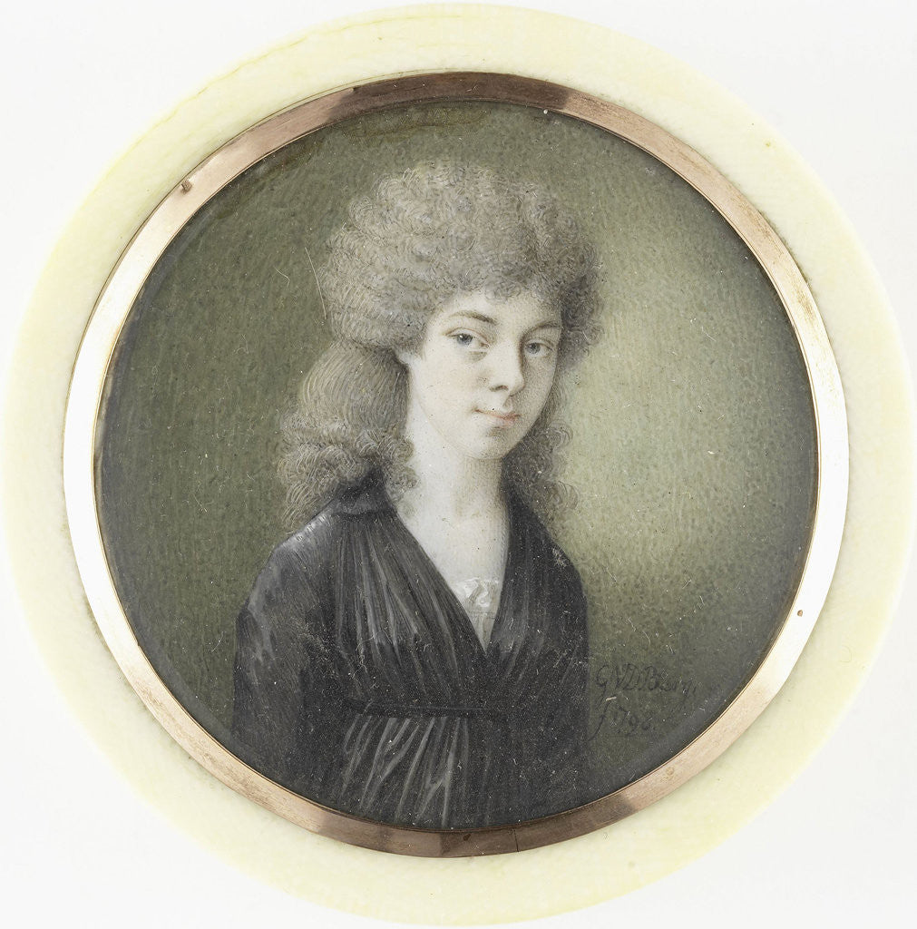 Detail of Portrait of a woman by Gijsbertus Johannus van den Berg