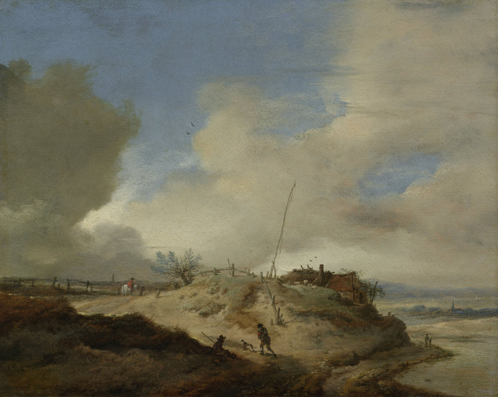 Detail of Landscape with a Sign Post by Philips Wouwerman