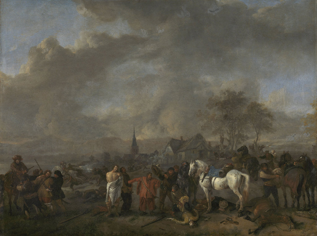Detail of Victorious Peasants by Philips Wouwerman