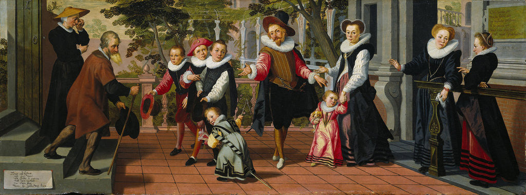 Detail of Rich Children, Poor Parents, Aert Pietersz., Pieter Pietersz. by I
