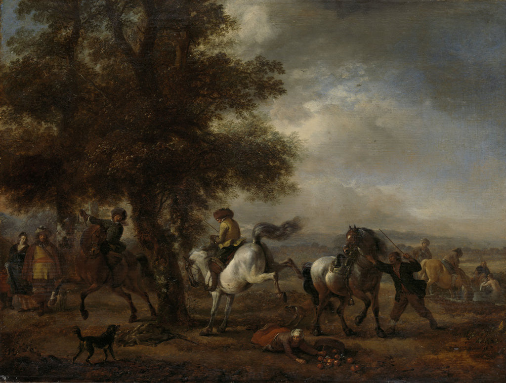 Detail of The Kicking White Horse by Philips Wouwerman