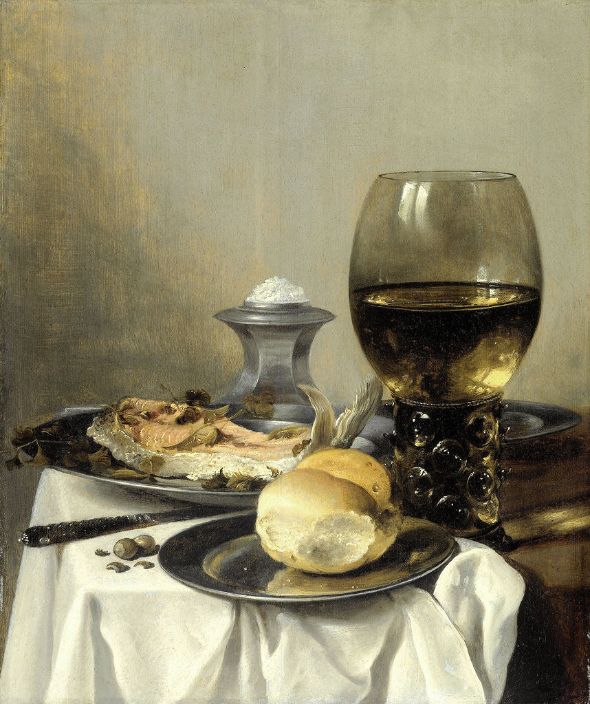 Detail of Still Life with Saltcellar by Pieter Claesz.