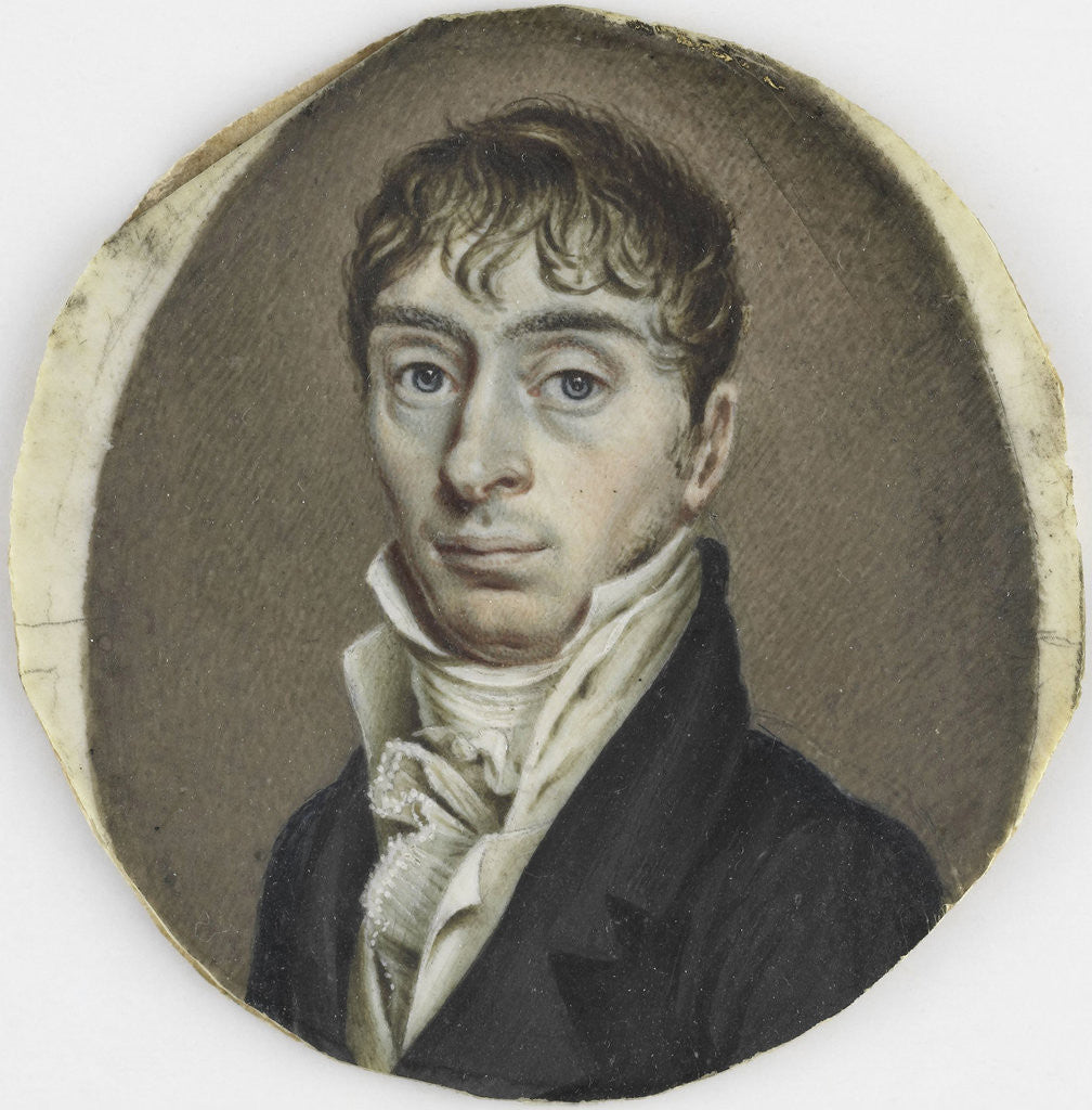 Detail of Portrait of a unknown man by Hendrik Willem Caspari