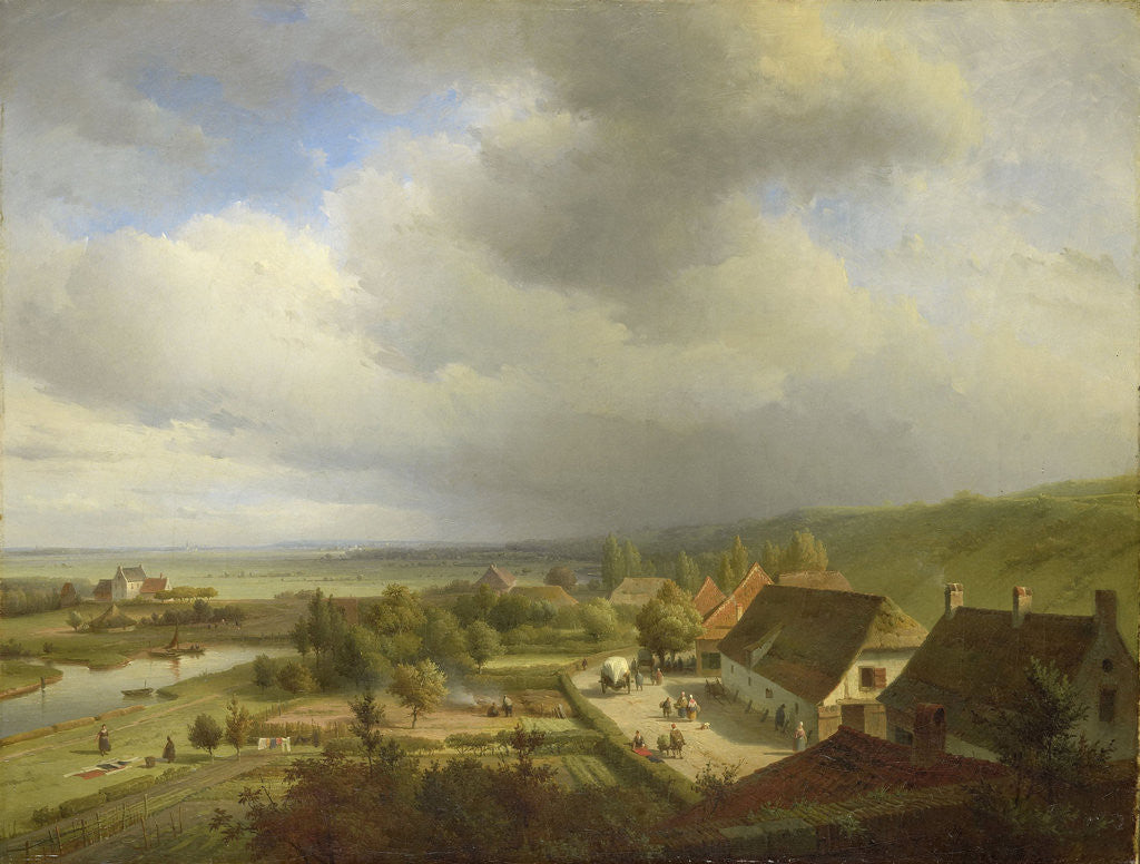 Detail of Hilly Landscape near Wageningen, The Netherlands by Abraham Johannes Couwenberg