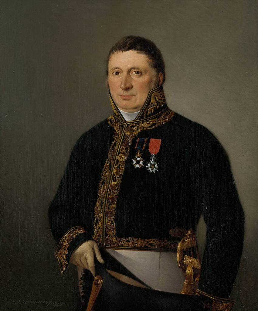 Detail of Portrait of Inspector-General A.F. Goudriaan by Izaak Schouman