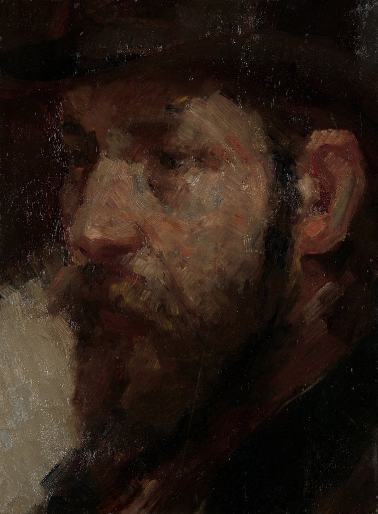 Detail of Portrait of the art dealer E.J. van Wisselingh, 1848-1912 by Marinus van der Maarel