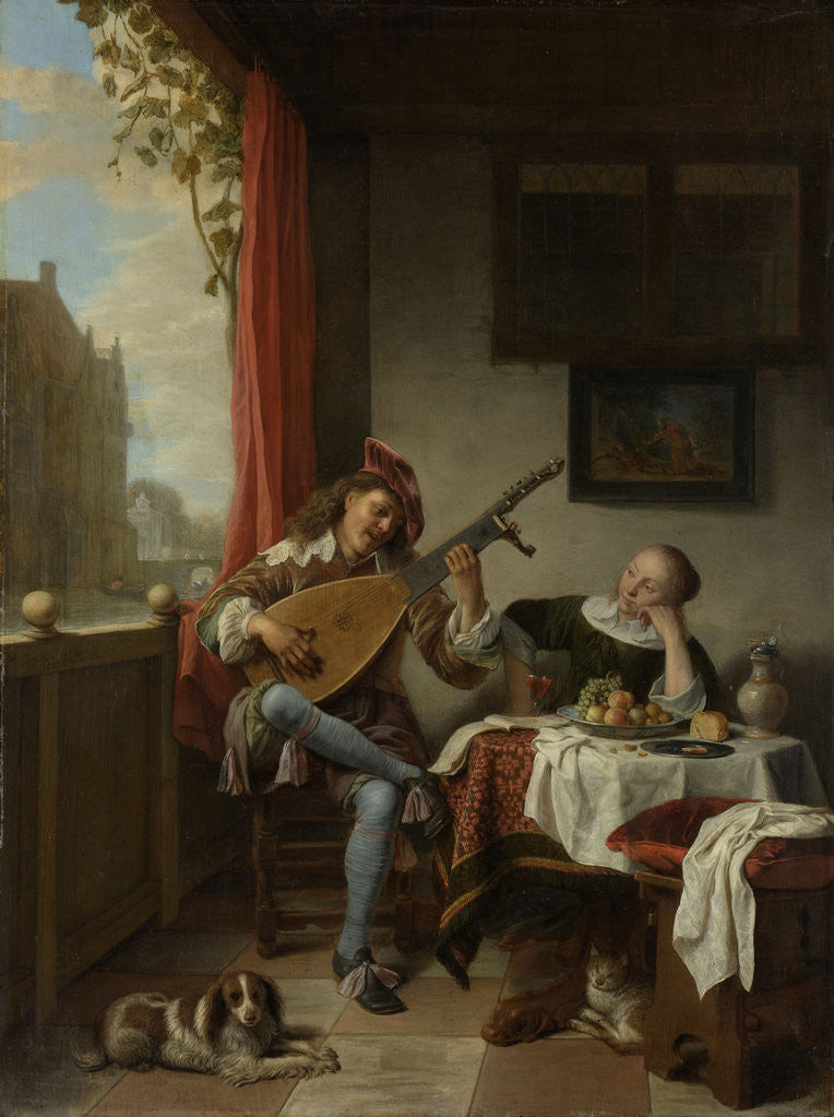 Detail of The Lutenist by Hendrick Martensz. Sorgh