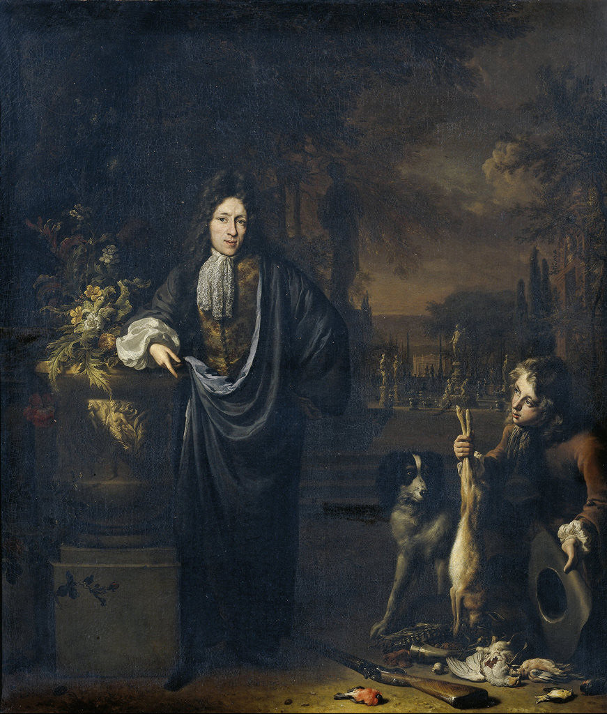 Detail of Portrait of Silvester van Tongeren by Jan Weenix