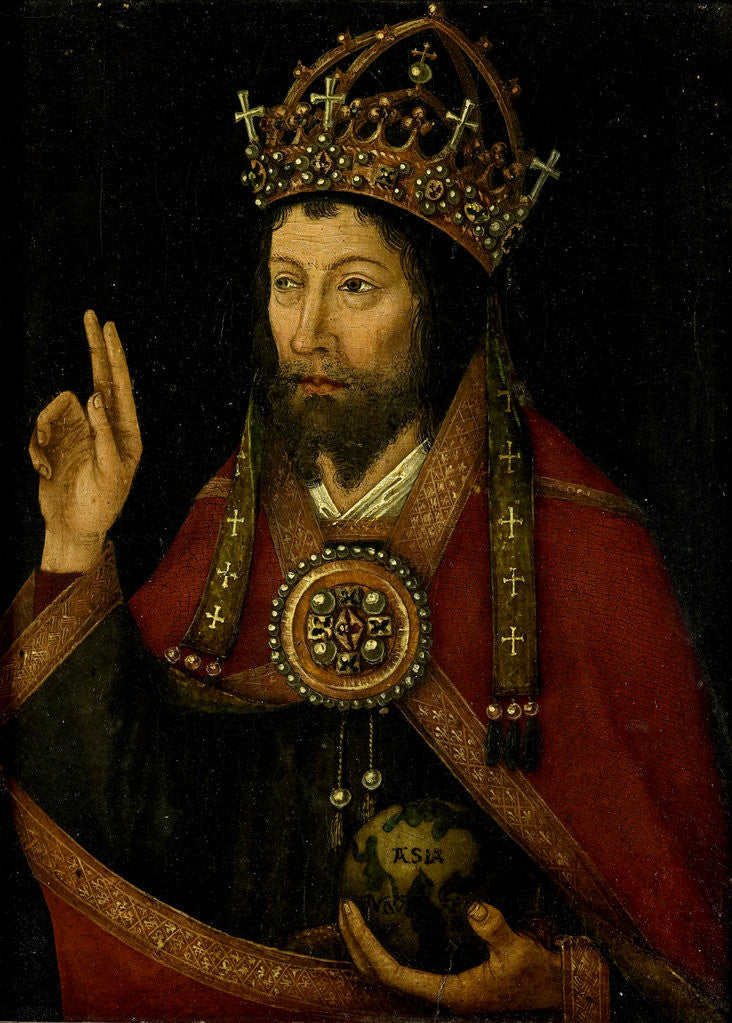 Detail of Christ as Salvator Mundi by Anonymous